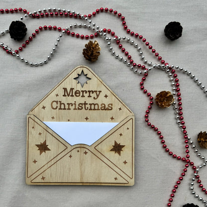 Christmas - Wooden Envelope